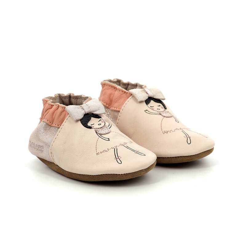 Chaussons cuir tannage vegetal Ballet Passion