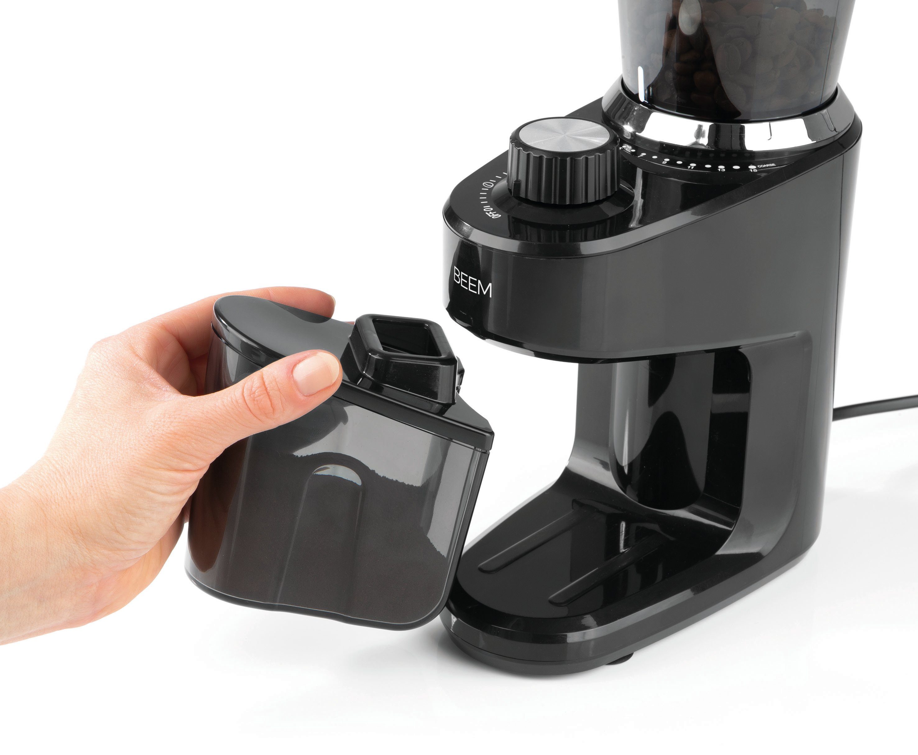 BEEM Kaffeemühle GRIND-Intense, 150 W, Kegelmahlwerk, 160 g Bohnenbehälter
