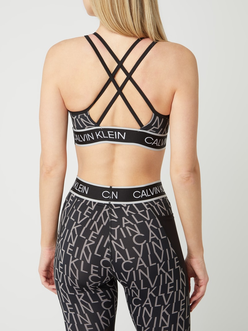 Bustier mit Logo-Muster in schwarz