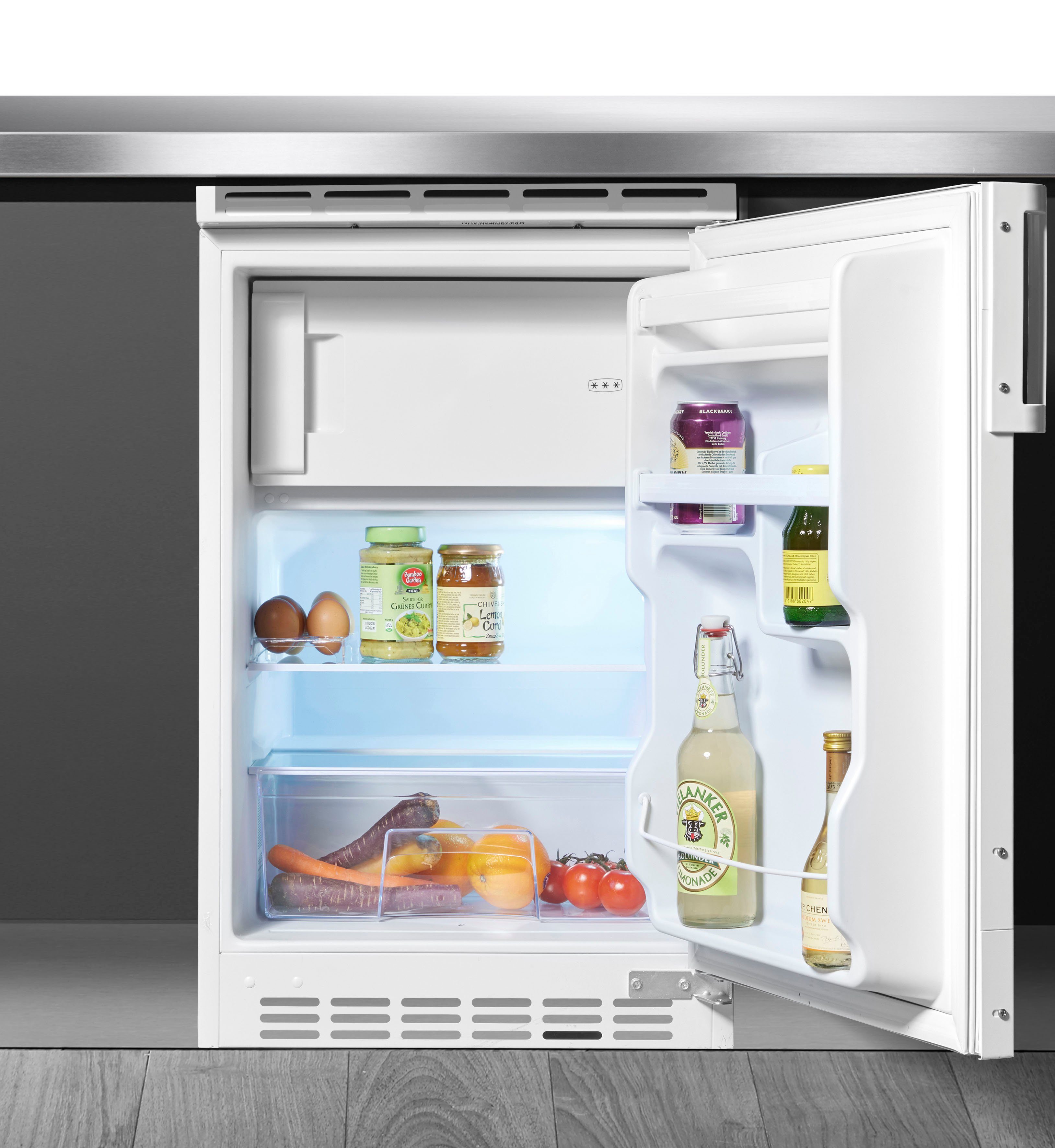 Amica Einbaukühlschrank UKS 16147, 81,5 cm hoch, 49,5 cm breit, dekorfähig + unterbaufähig
