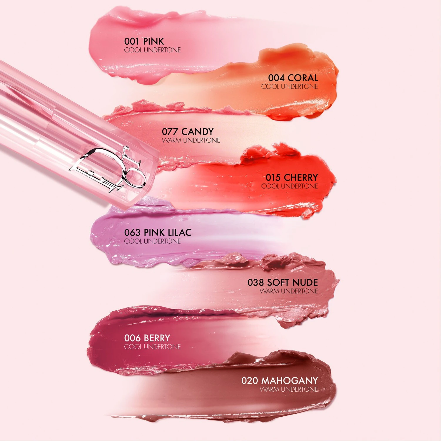 DIOR Lip Glow - Bálsamo labial hidratante de larga duración (48 horas) - Color activado por pH