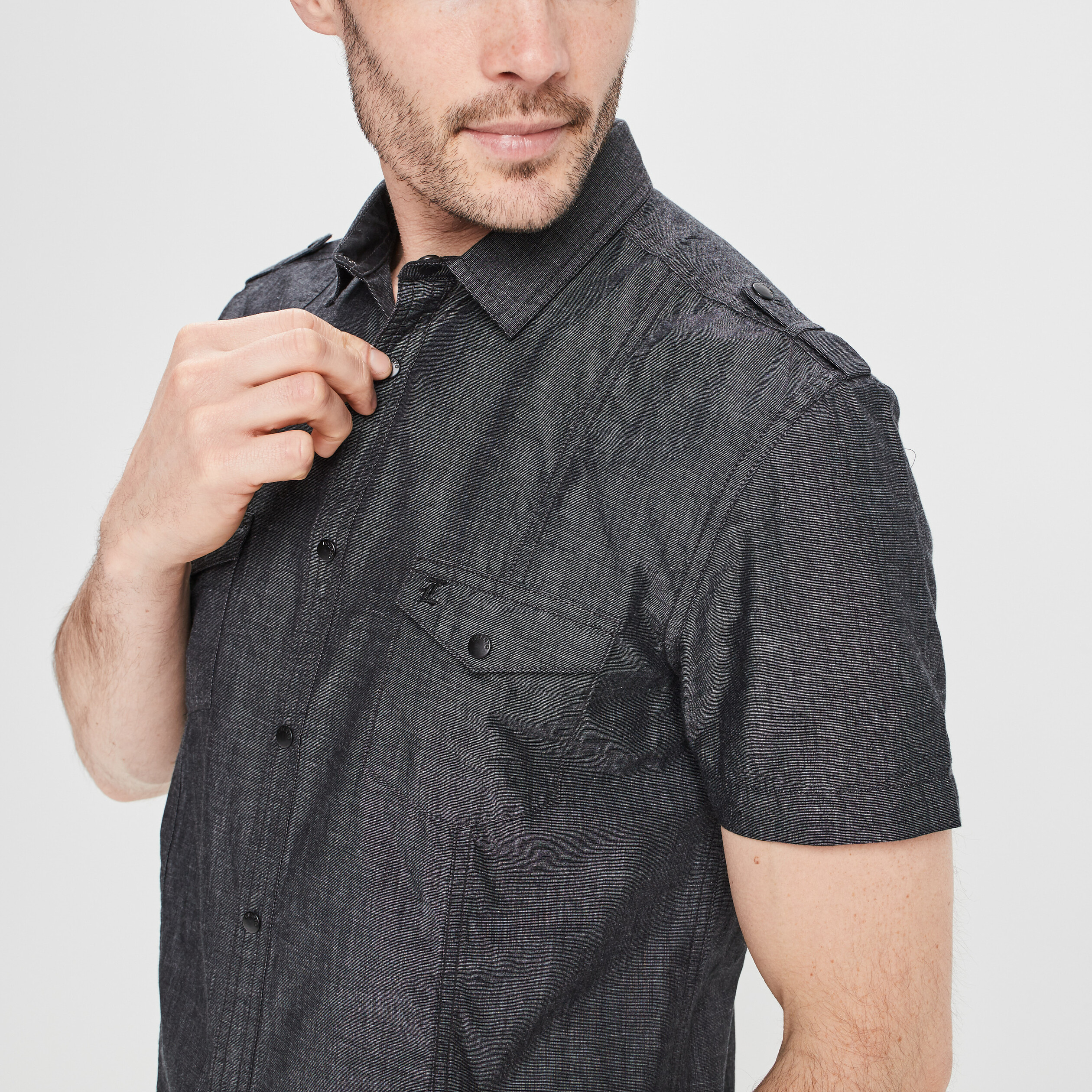 Chemise Liberto gris homme | La Halle