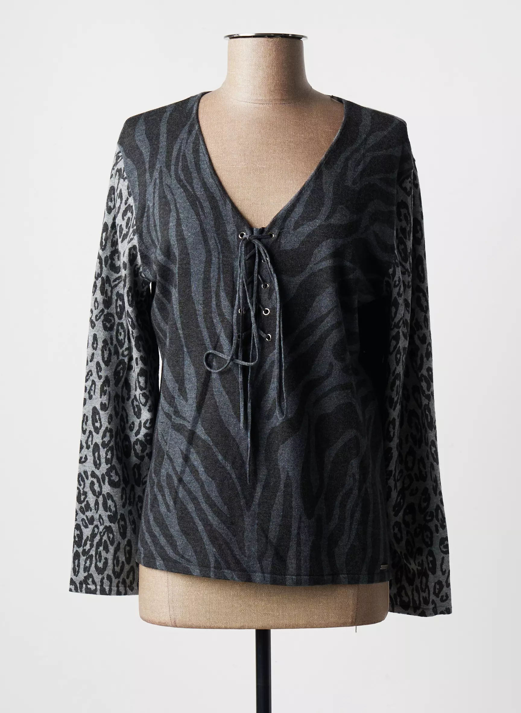 Felino Pulls Femme couleur gris