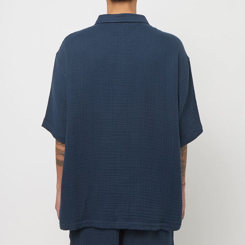 Daily Paper Enzi Seersucker Shortsleeve Shirt pageant blue