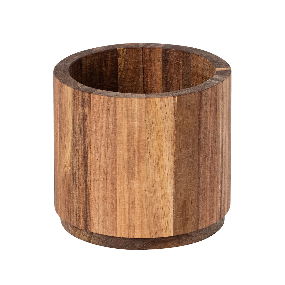 Kleiner Blumentopf aus Akazienholz