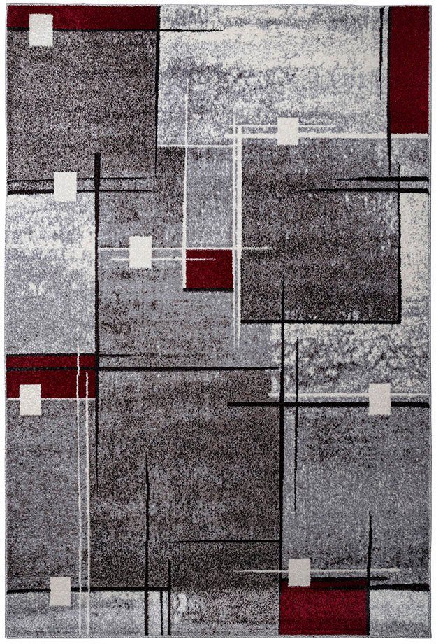 Teppich Deblin, my home, rechteckig, Höhe: 9 mm, weicher Flor, Kurzflor, Karo-Design, modern, geometrisches Muster