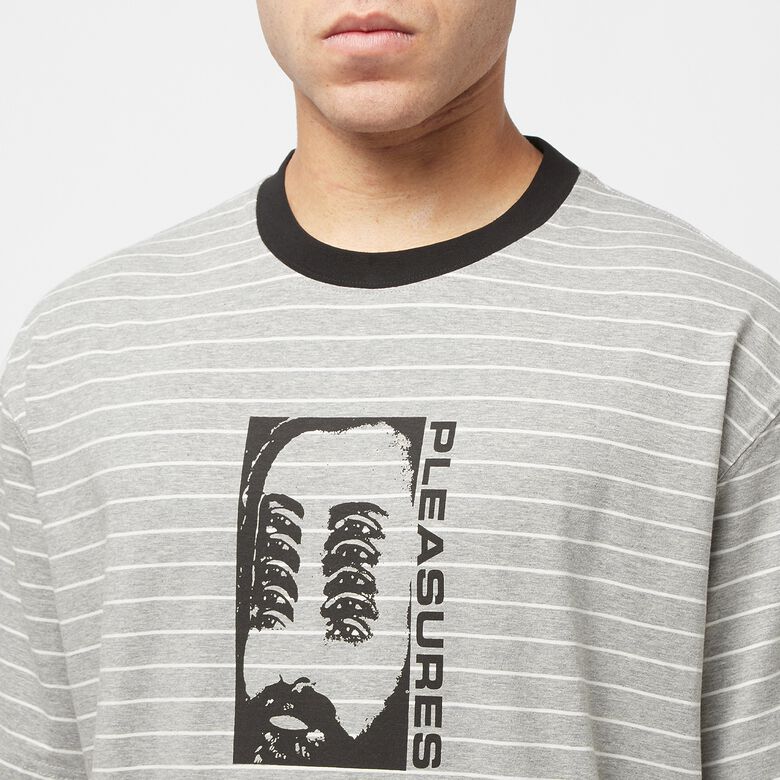 Pleasures Foresight Striped Shirt heather grey