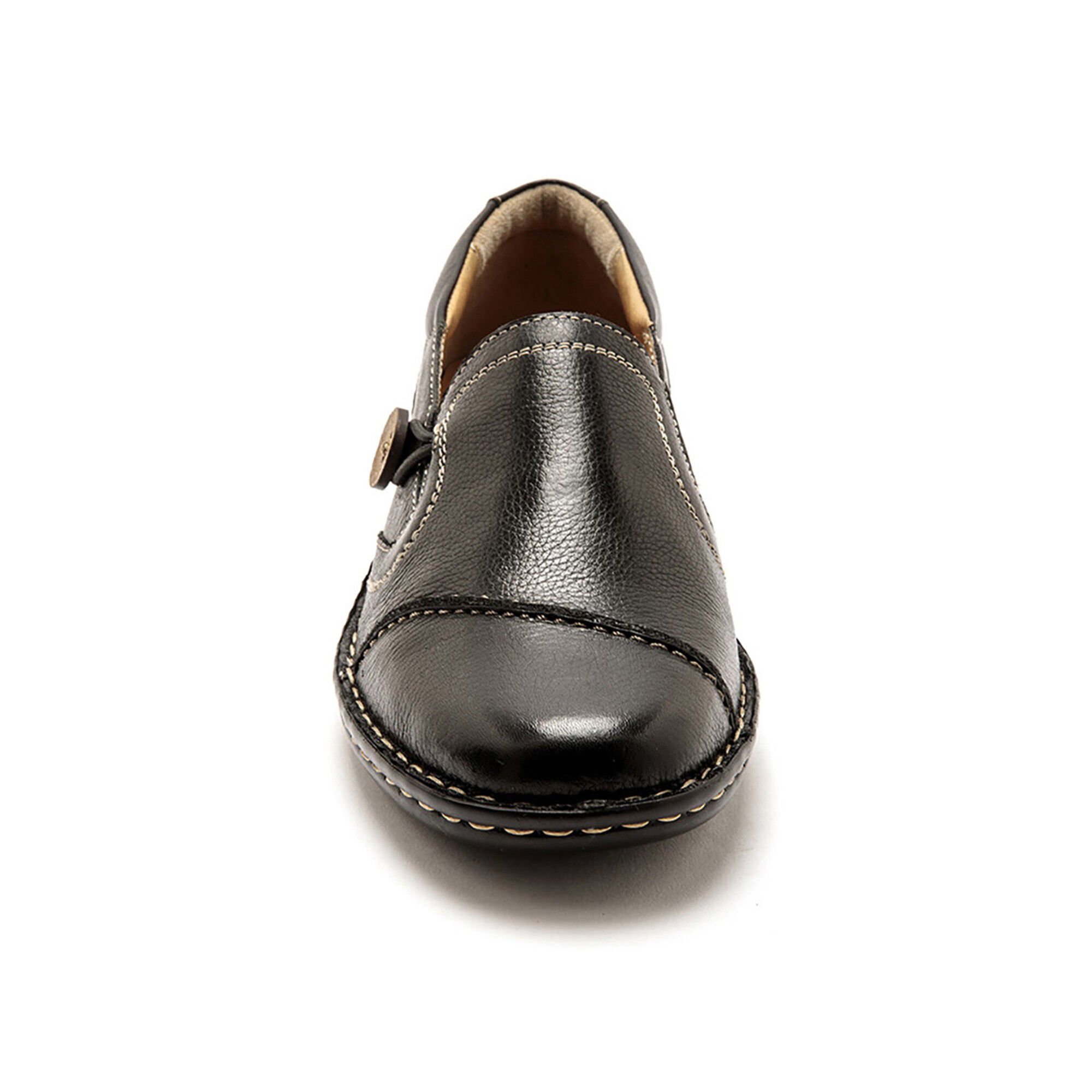 Sans-gêne élastiqués cuir noir
