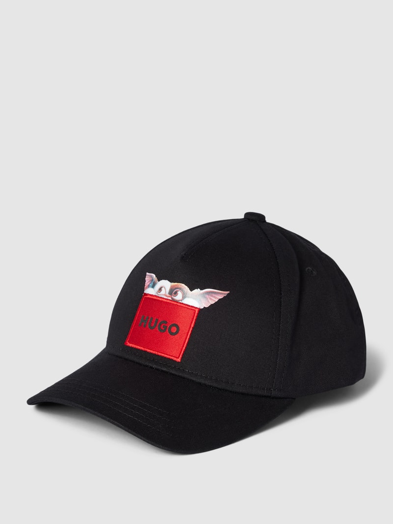 Basecap mit Label-Stitching Modell 'Jude' in schwarz