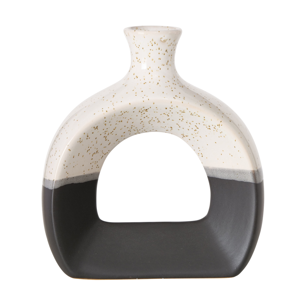 Vase Uniqua schwarz/weiß