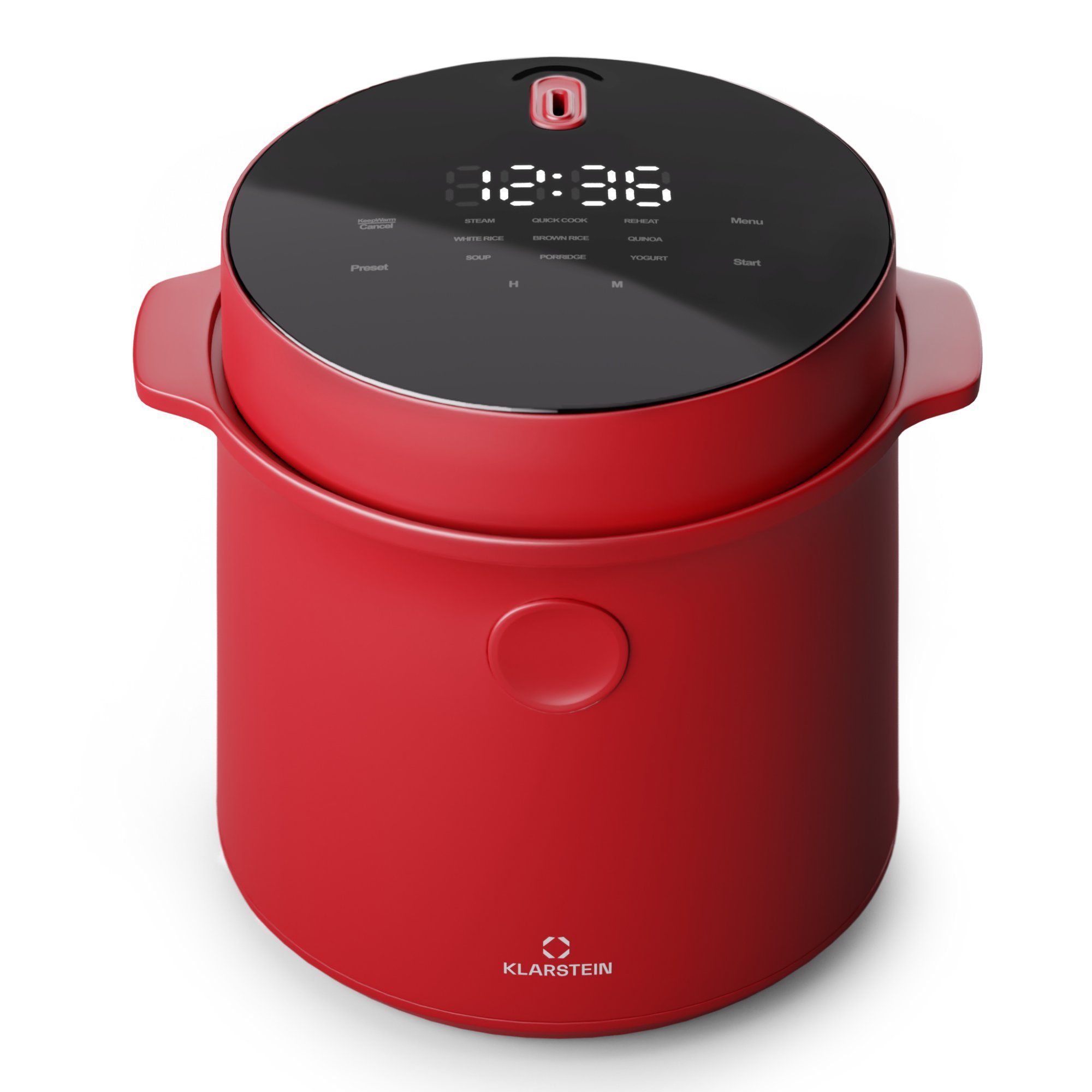 Klarstein Reiskocher Kenbu, 350 W, mit dampfgarer Elektrisch Multifunktions Kocher Rot