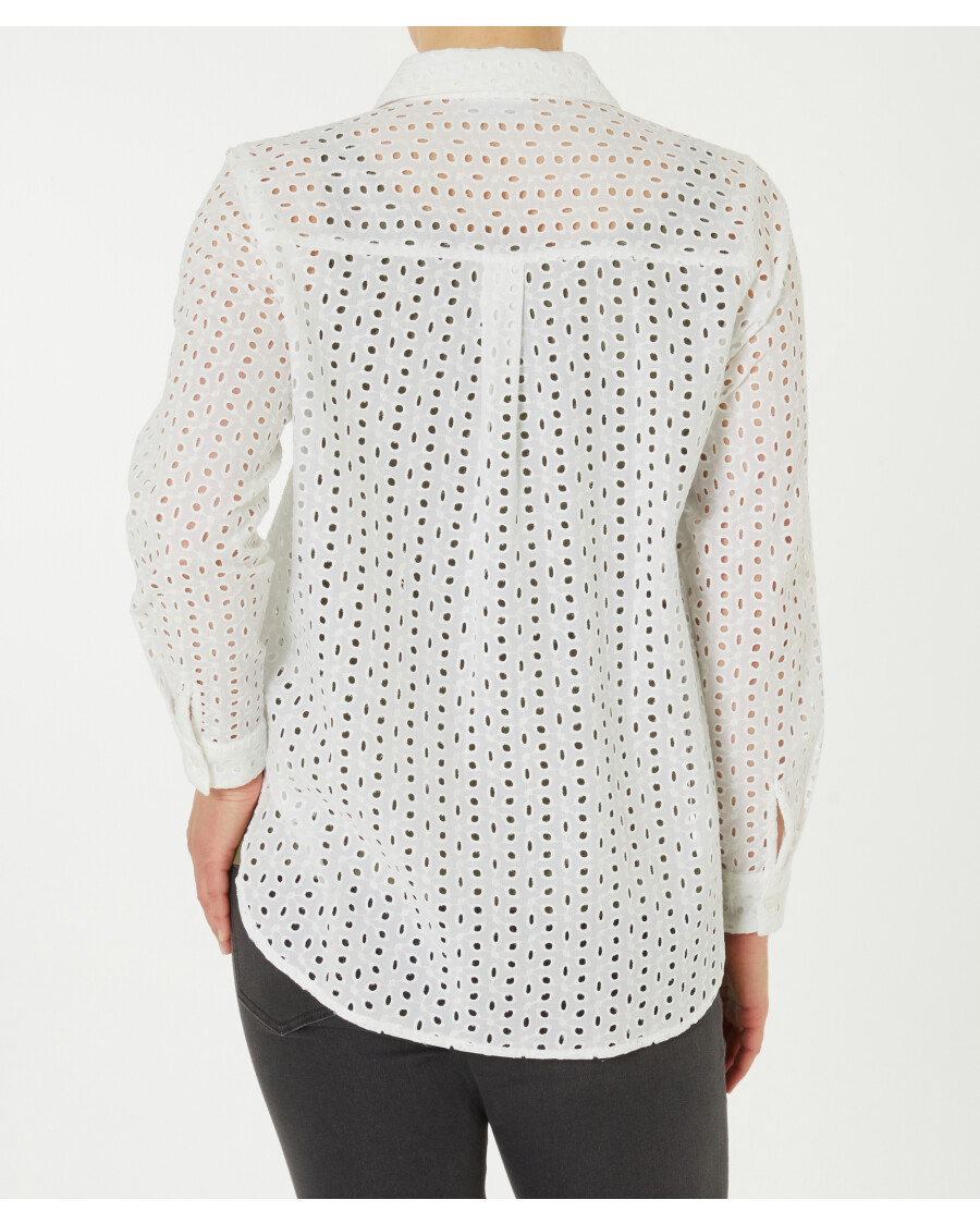 Bluse mit Lochstickerei