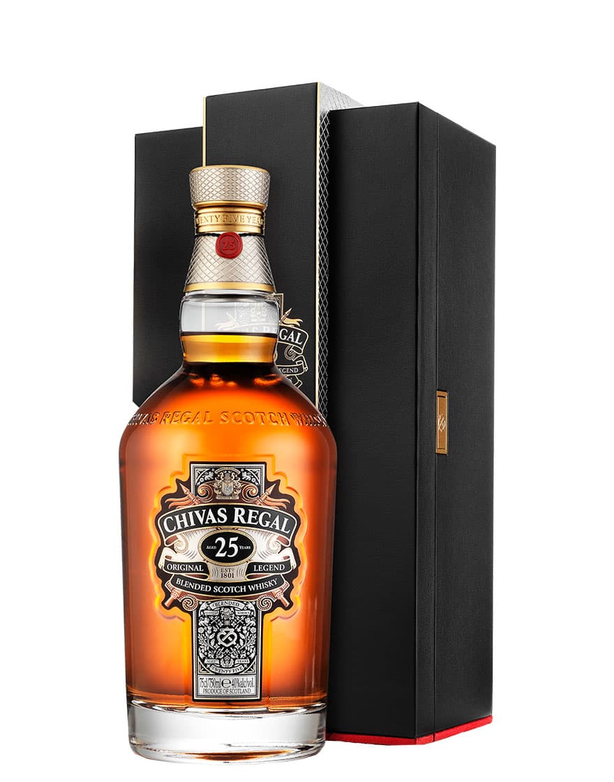 Blended Scotch Whisky Aged 25 Years Original Legend Chivas Regal 0,7 ℓ, En Étui