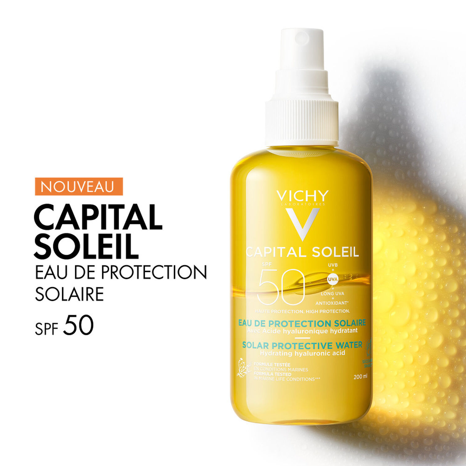 Vichy Capital Soleil SPF50 Eau de Protection Solaire Hydratante 200 ml
