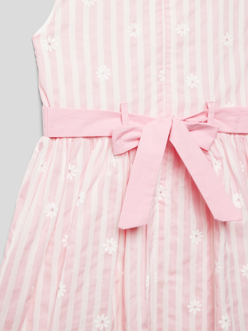 Minikleid mit Streifenmuster in rosé