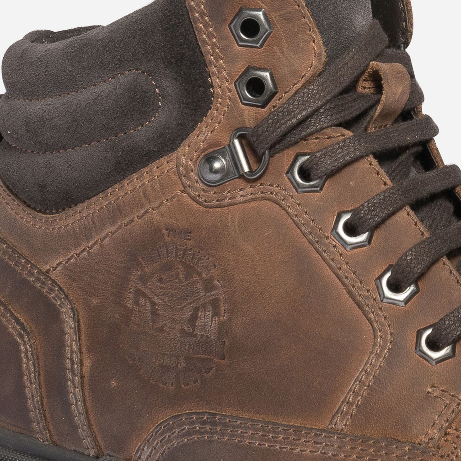 Boots à lacet marron en cuir