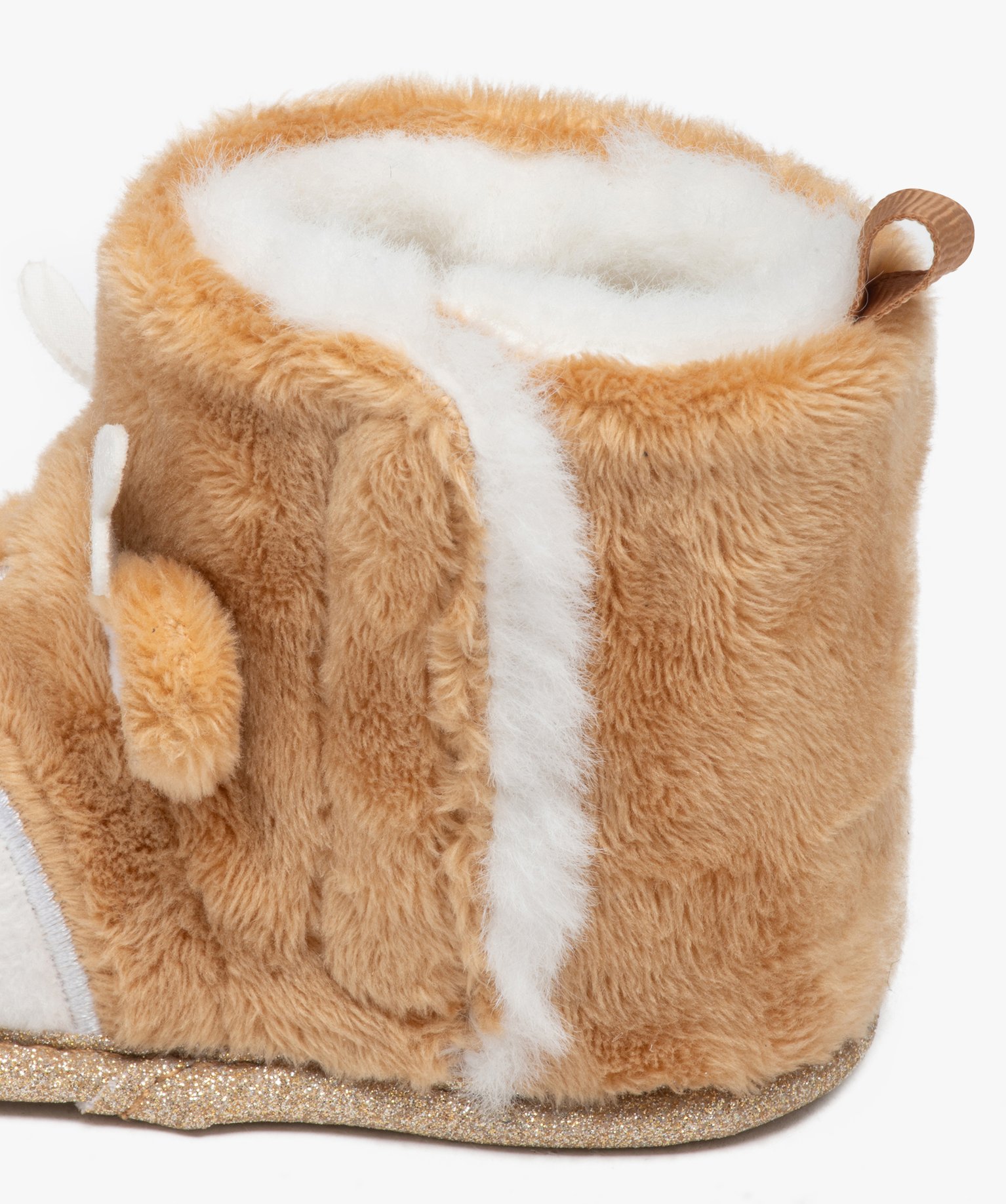 Chaussons de naissance bébé fille boots à scratch en form... beige | GEMO