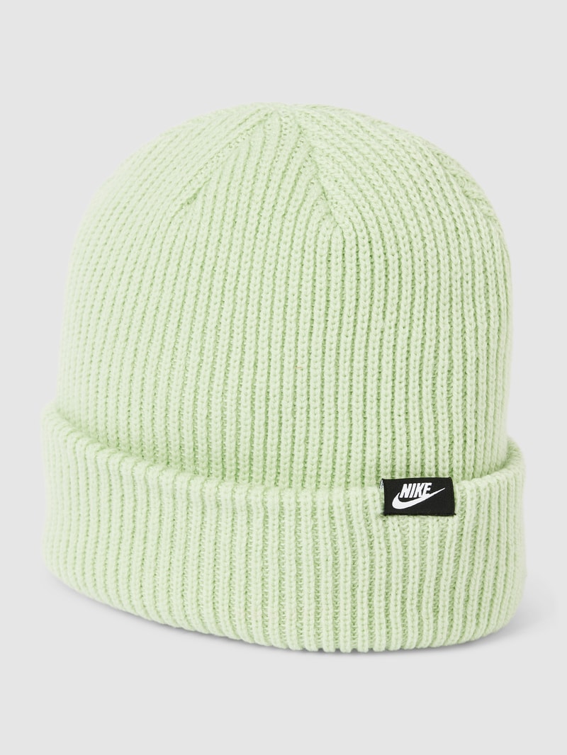 Beanie mit Label-Detail Modell 'TERRA' in schilf