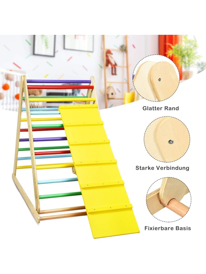 COSTWAY 2-in-1 Kletterdreieck in Bunt günstig kaufen 70x120 cm