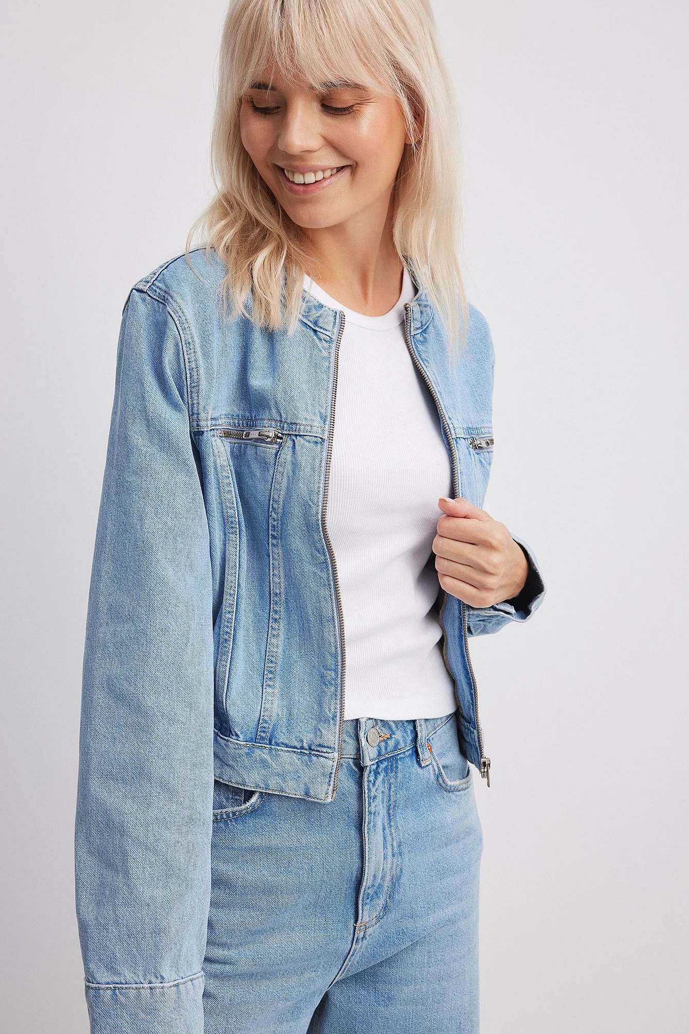 Biker-Denim-Jacke