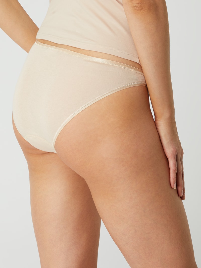 Slip aus merzerisierter Baumwolle Modell 'Cotton Seamless' in beige