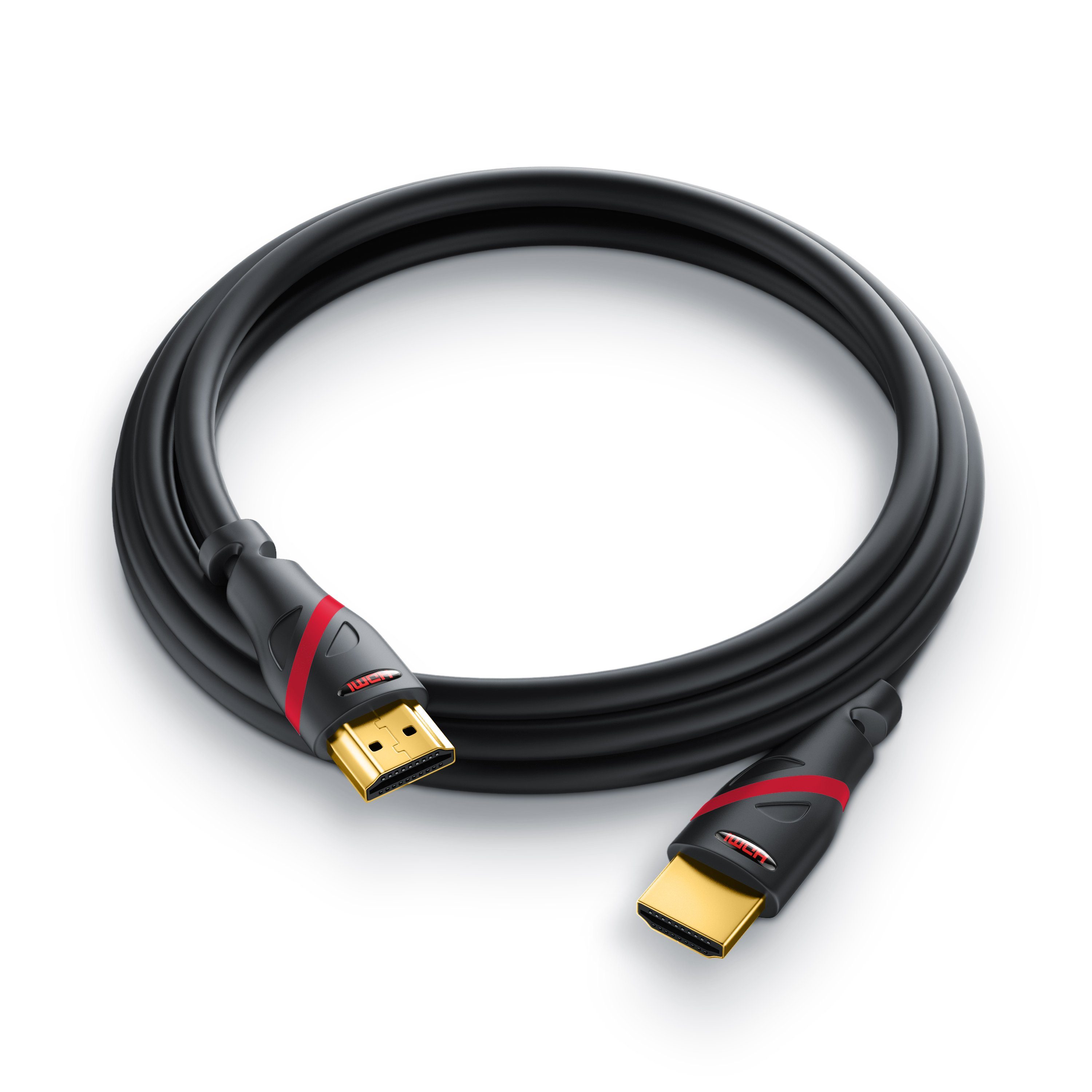 CSL HDMI-Kabel, 2.0b, HDMI Typ A (50 cm), 4K Ultra HD, UHD, Full HD, 3D, ARC, High Speed mit Ethernet - 0,5m