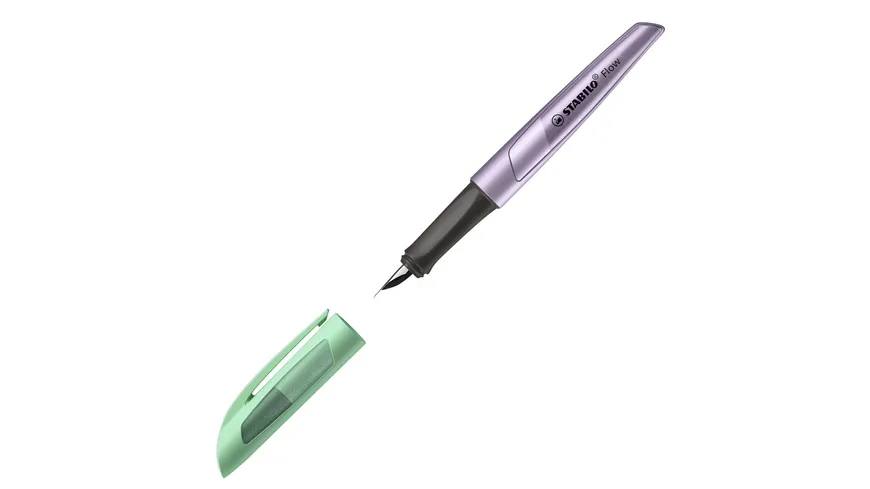 STABILO® Füller - STABILO Flow COSMETIC in metallic lila/grün - Einzelstift - inklusive Patrone