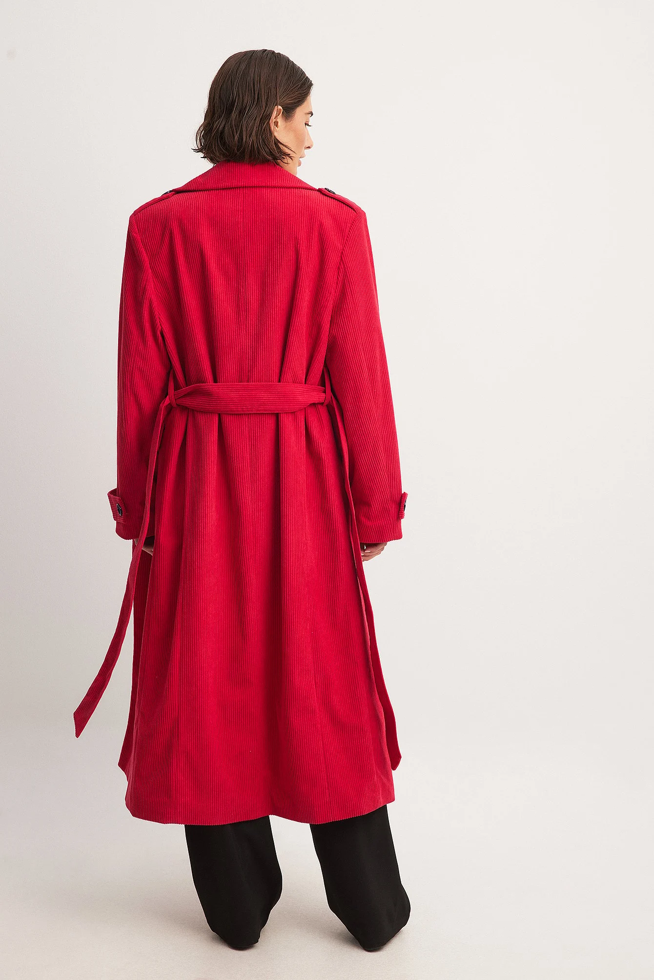 Zweireihiger Oversized-Cordmantel