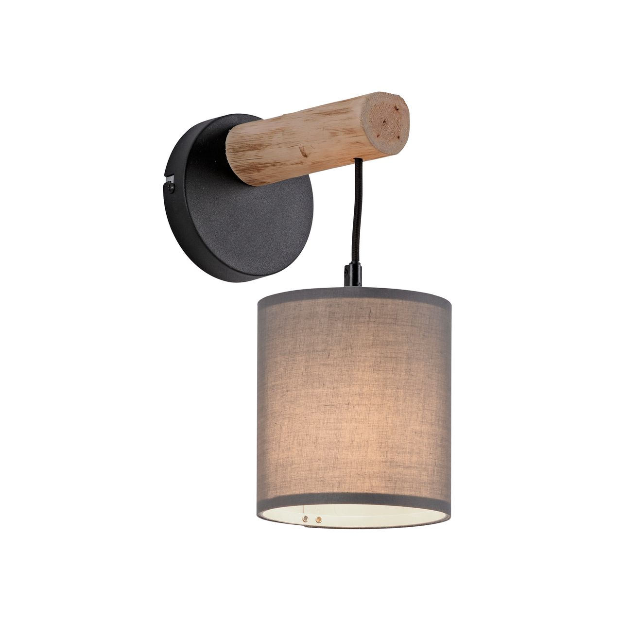 JUST LIGHT Wandleuchte GREEN TRIBU, 1x E27/10,00Watt max., Eukalyptusholz, Taupe