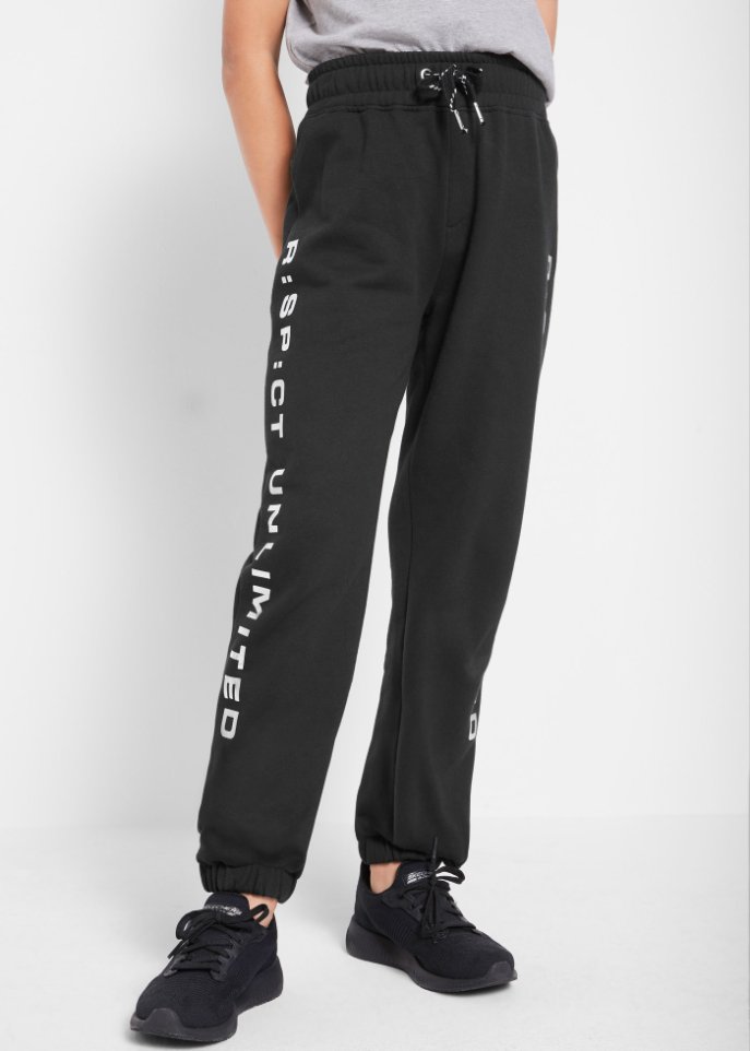 Jungen Sweathose mit Silberdruck, Slim Fit