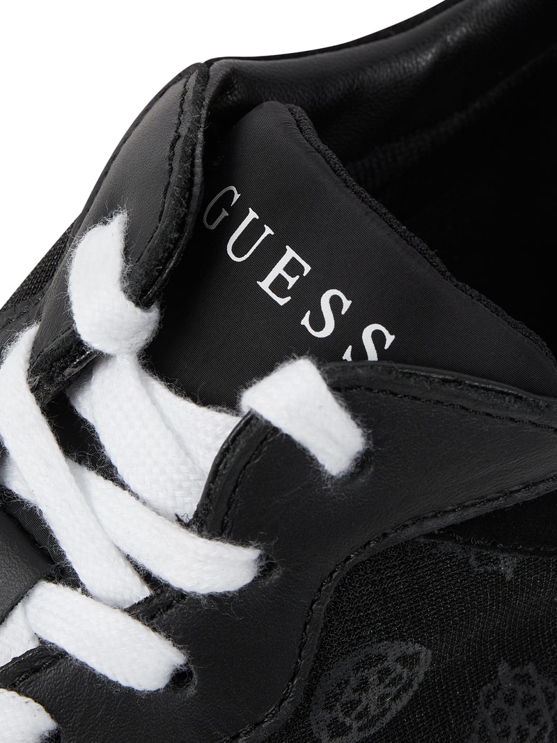 Sneaker aus Leder und Textil Modell 'Luckee' in schwarz