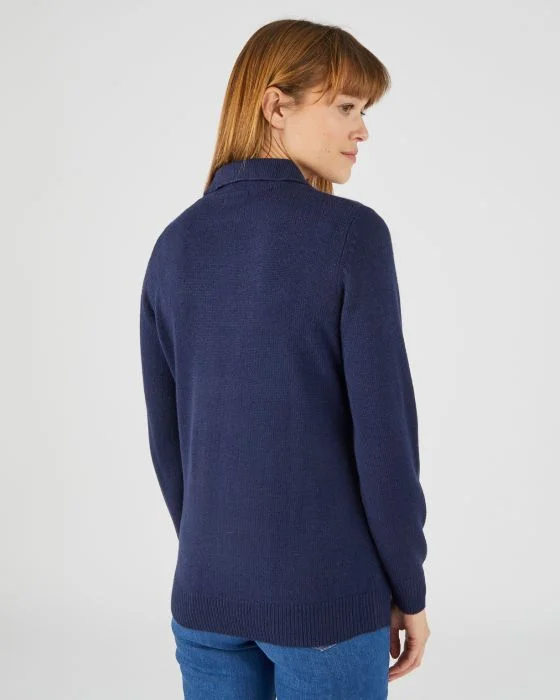 Pull col polo manches longues