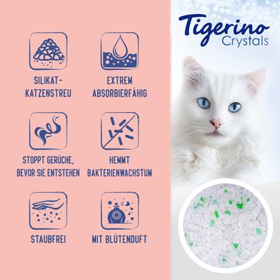 Tigerino Crystals Katzenstreu – Blütenduft