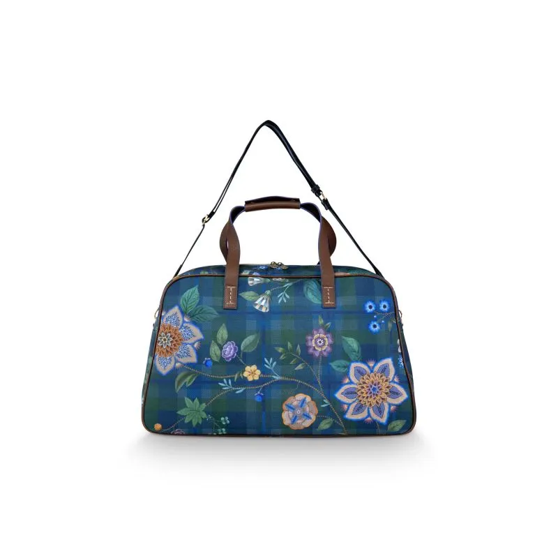 Pip Studio Tovy Weekend Bag Medium Flores Felices - Dark Blue