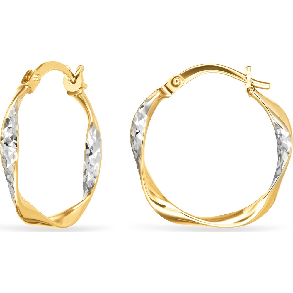 FAVS Créoles 375 Or jaune Boucles d'oreilles
