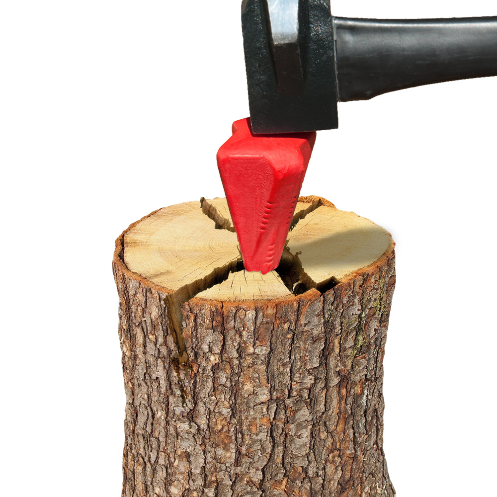 Casaria Gardebruk® Spaltkeil Karbonstahl 17cm rot