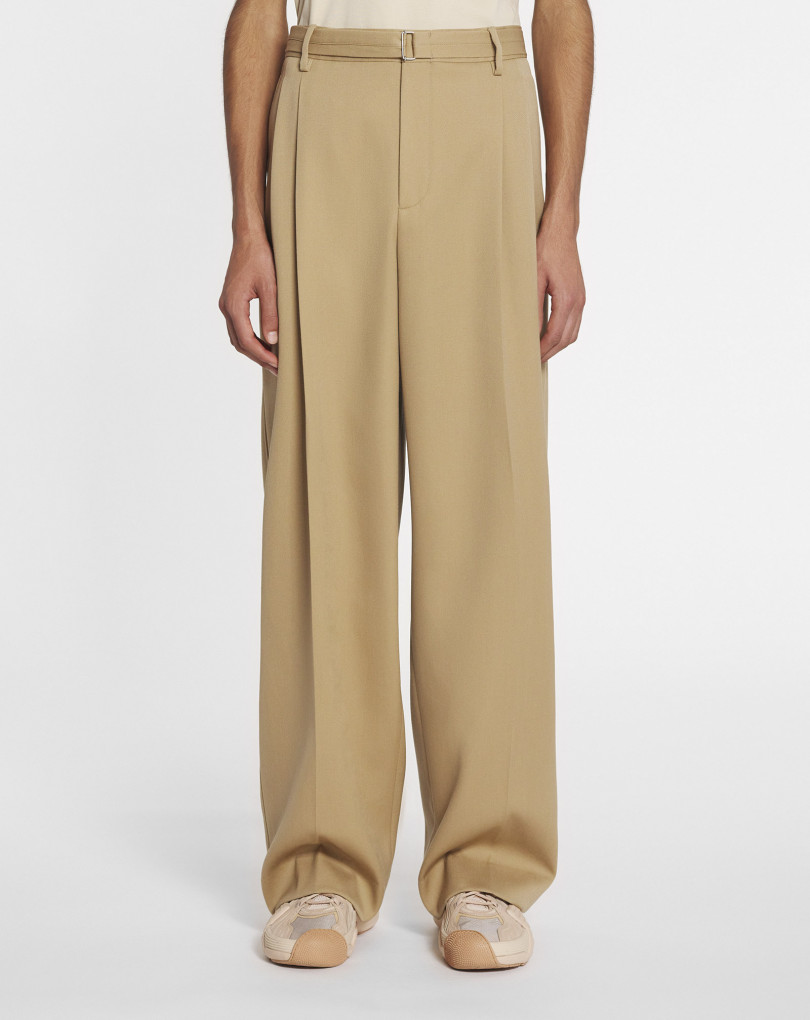 PANTALON LARGE À DOUBLE PLIS