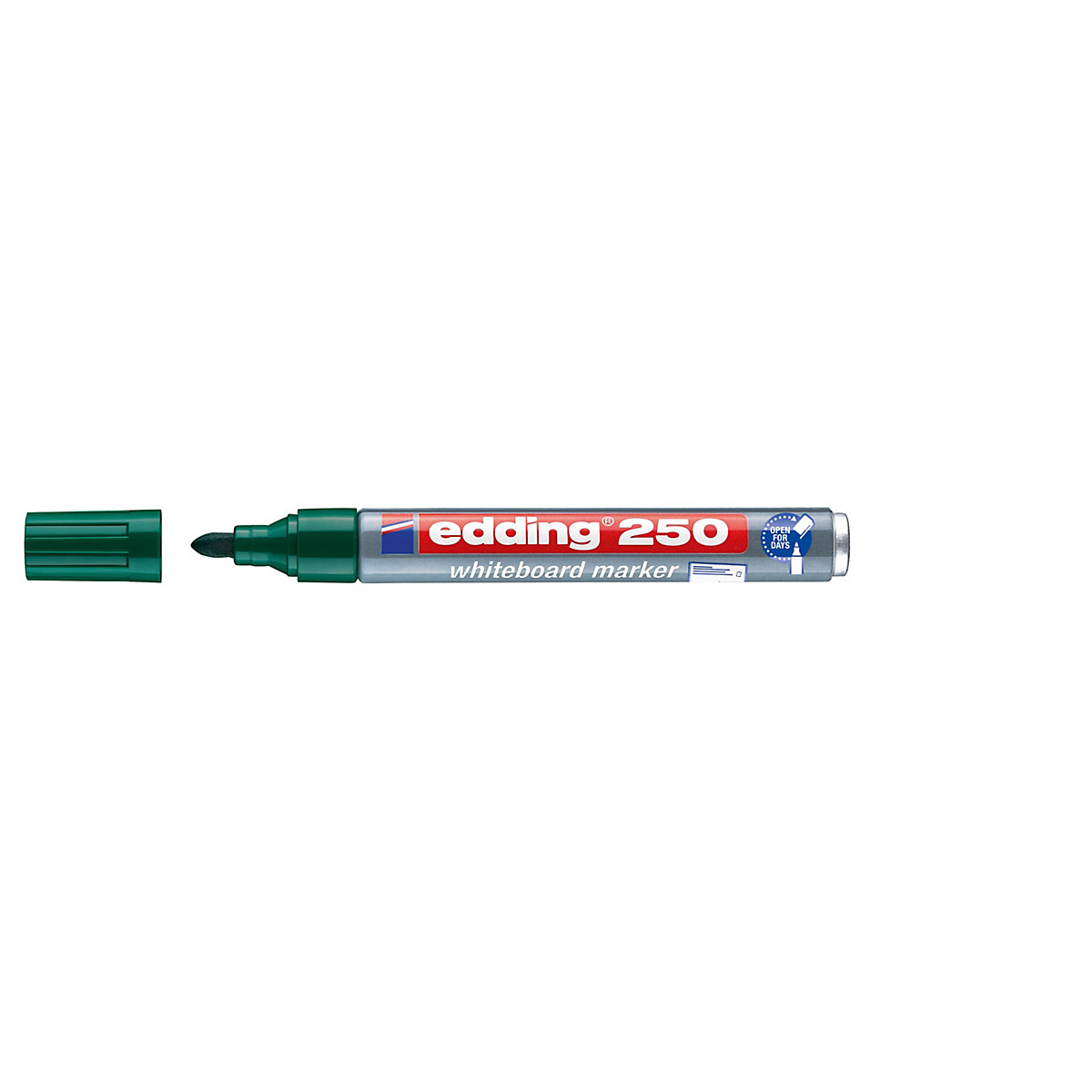 Whiteboardmarker edding 250, nachfüllbar, 1,5 - 3 mm, grün