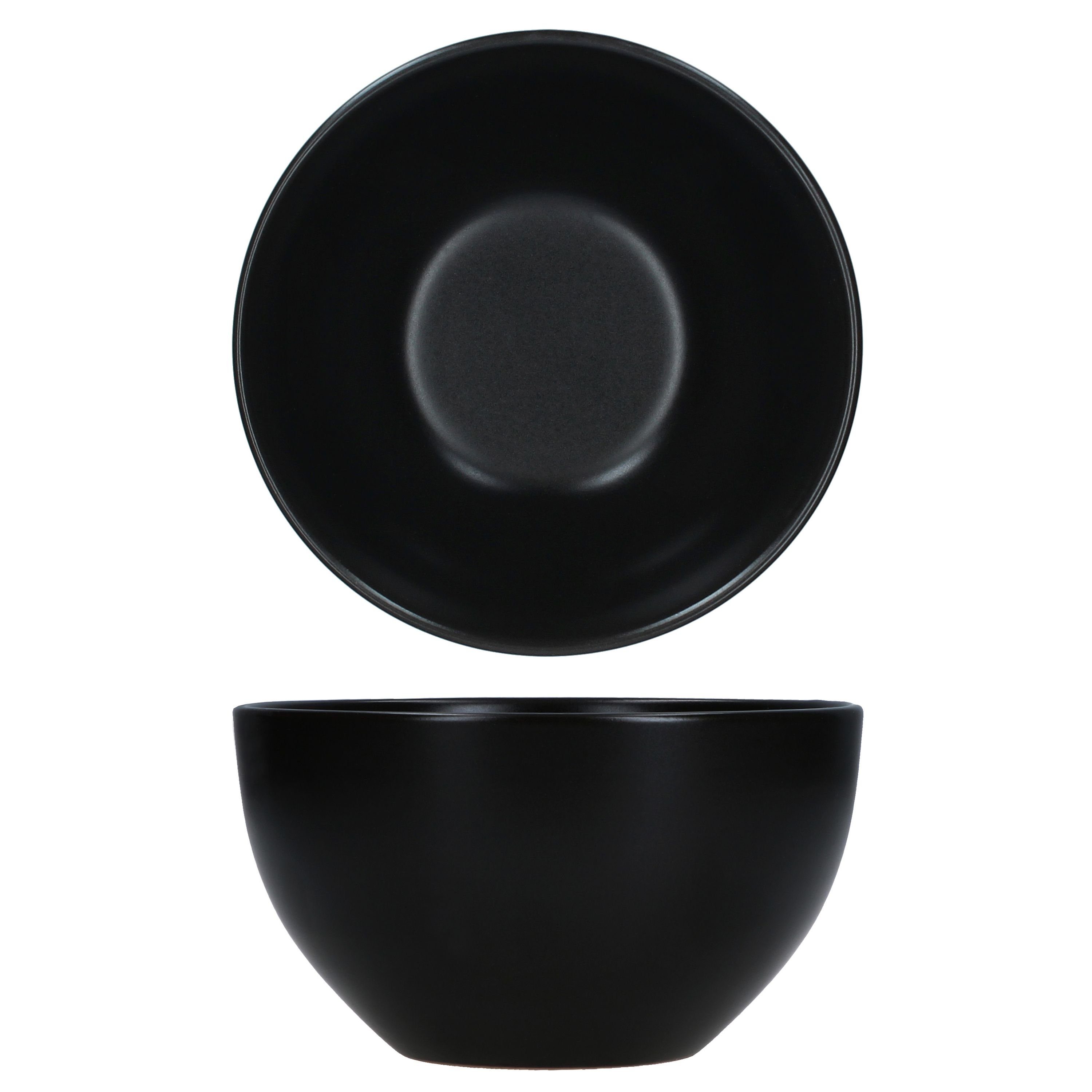 MamboCat Müslischale 6x Panther Schale Ø14,2cm schwarz 450ml Steingut 6 Personen, Steingut