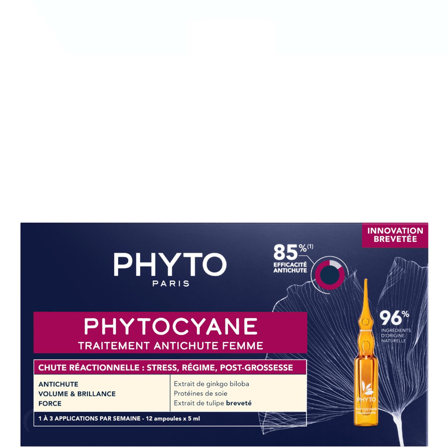 Phyto Phytocyane Traitement Antichute Femme 12 Ampoules x 5 ml