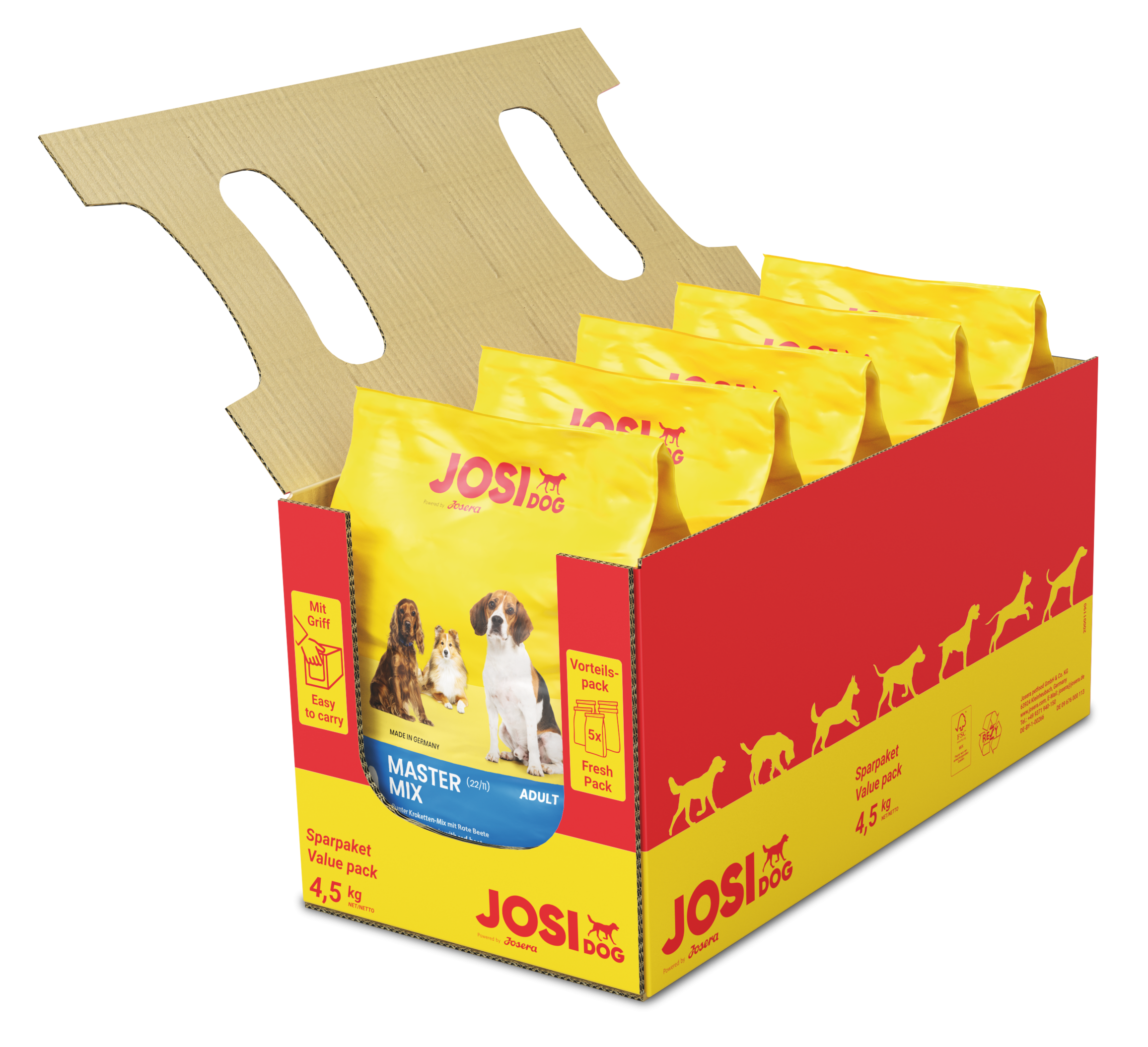 JosiDog Hundetrockenfutter JosiDog Master Mix 4,5 kg