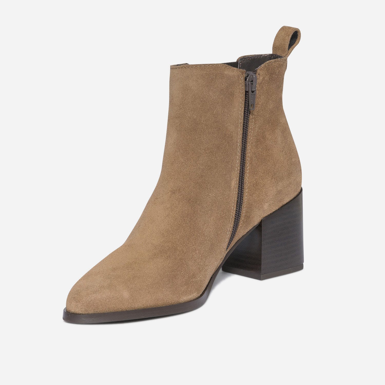 Boots TEXTO taupe éco-conçu en cuir