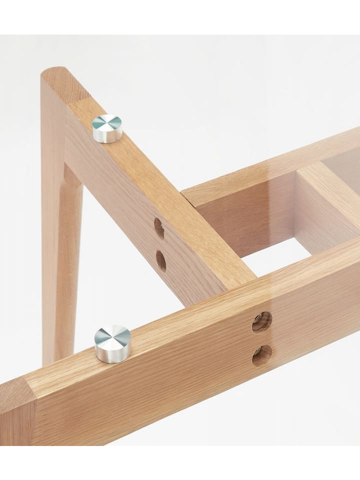 KADIMA DESIGN Runder Esstisch aus Glas mit Massiv Eichenholz Beinen | Modern günstig kaufen onesize