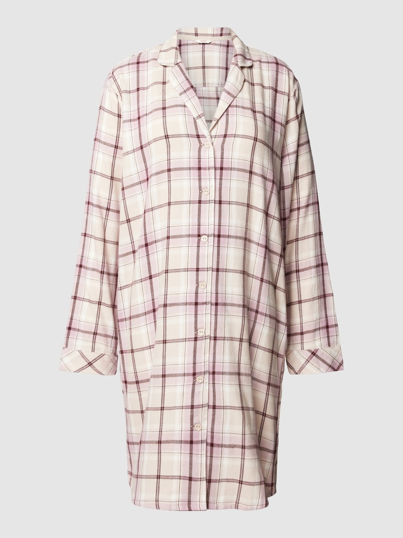 Nachthemd mit Tartan-Karo Modell 'SOFT FLANNEL' in rosa