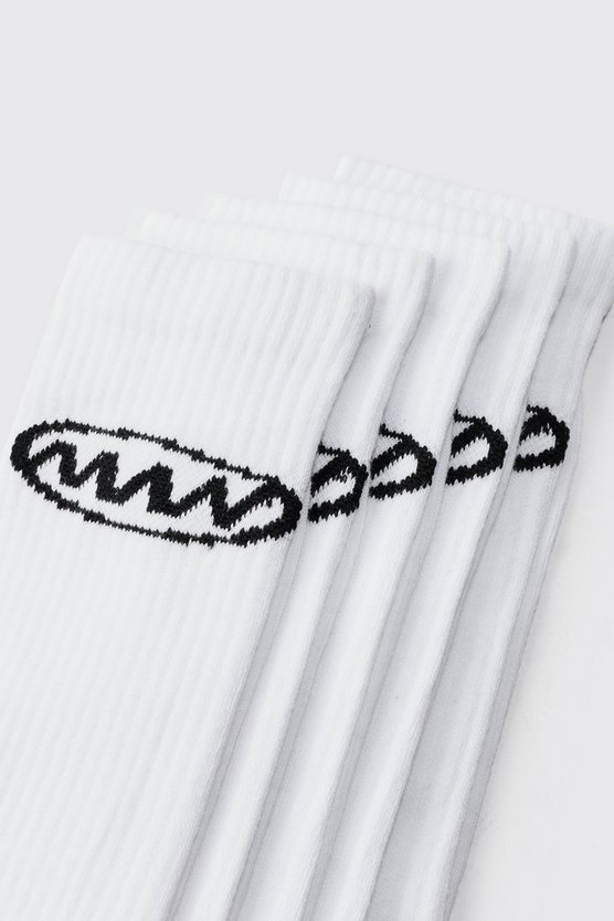 5er-Pack Sport-Socken mit Man-Logo