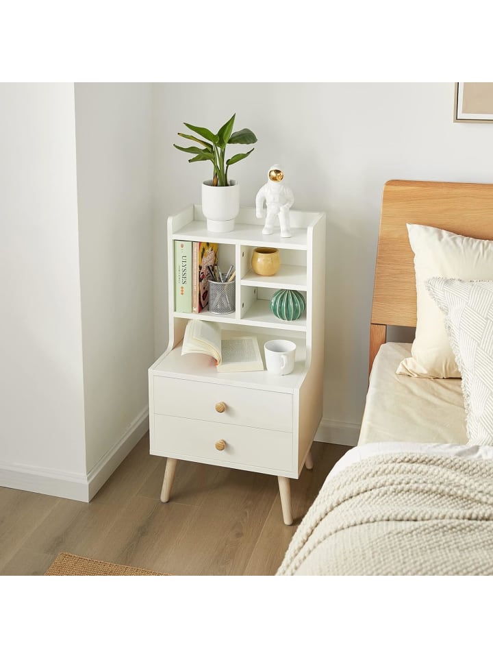 SoBuy Nachttisch in Weiß - (B)43 x (H)81 x (T)36cm günstig kaufen onesize