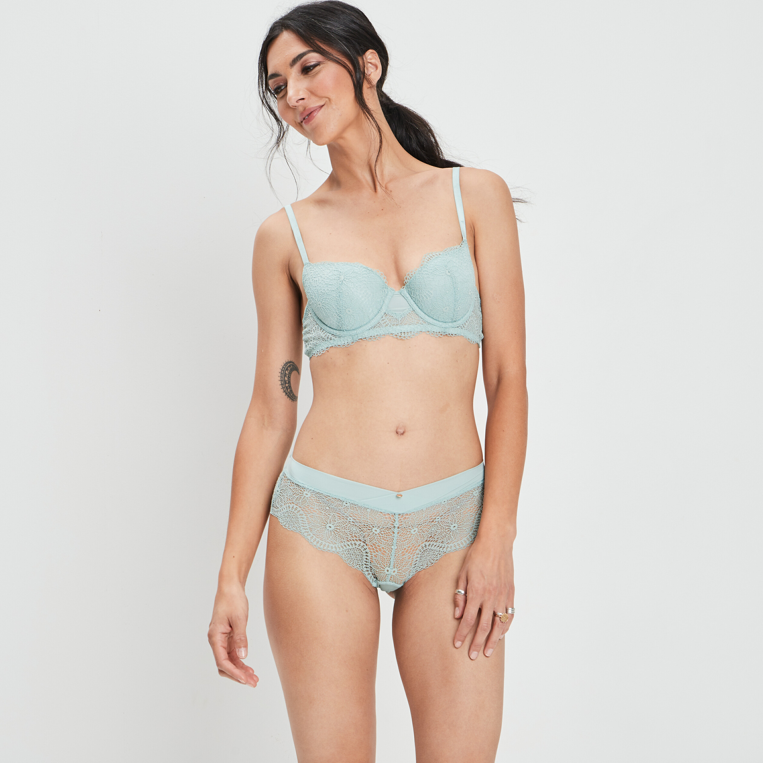 Soutien-gorge corbeille vert menthe femme | La Halle