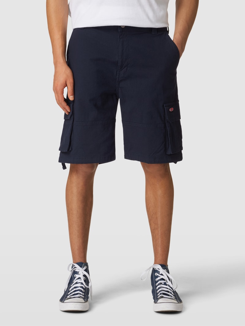 Cargoshorts mit Label-Detail in dunkelblau