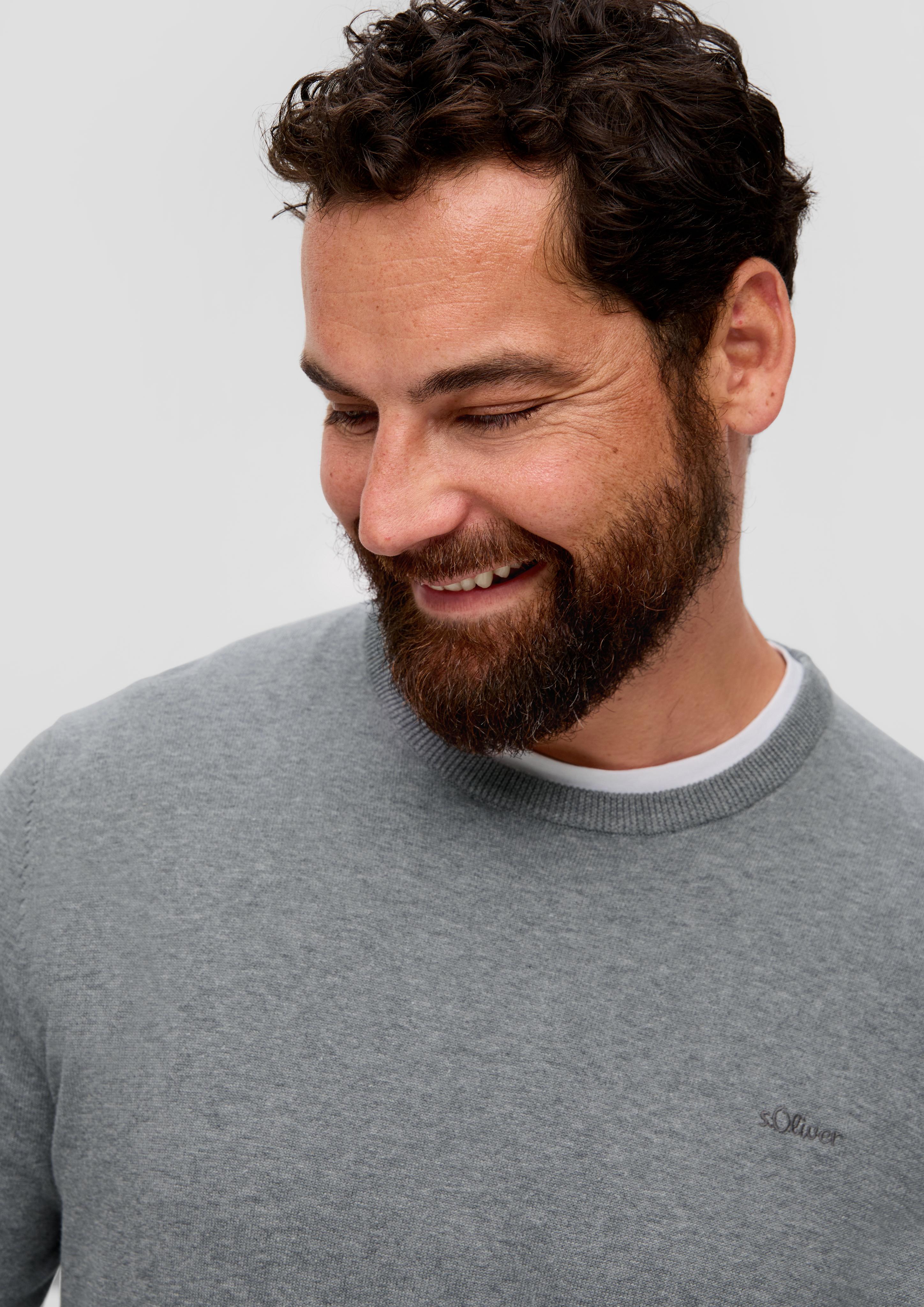Strickpullover mit Logo-Stickerei  2148210-92W0