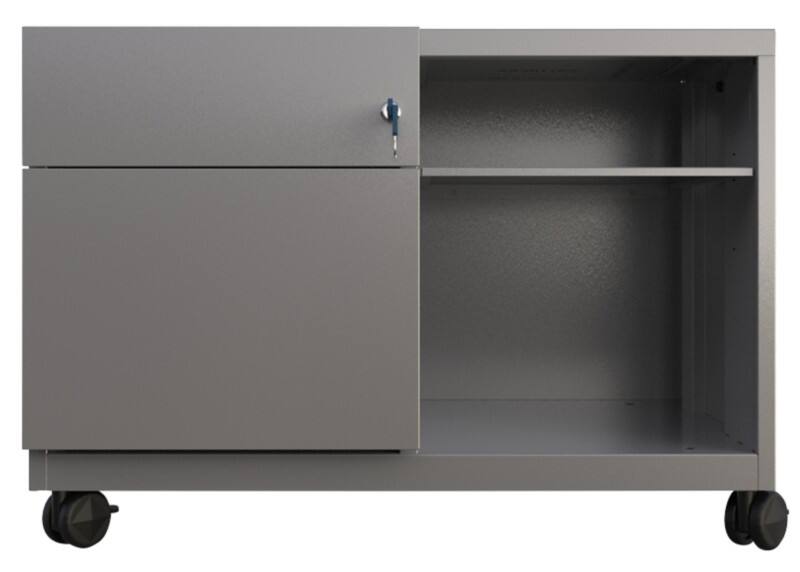 Bisley Rollcontainer Caddy Schublade links Silber 800 x 490 x 563 mm